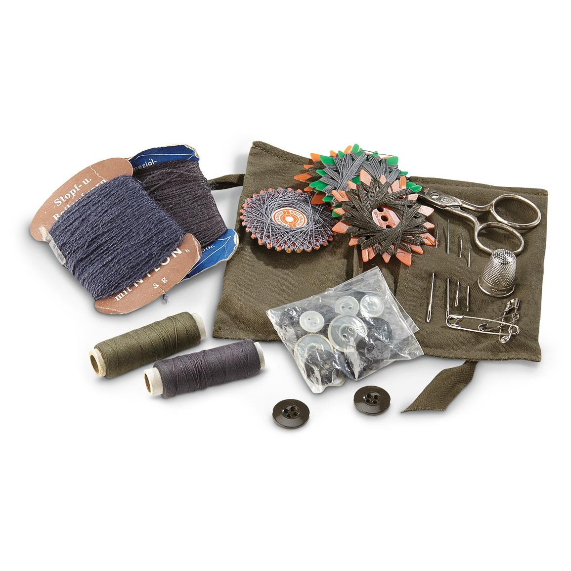 German Sewing Kit w/OD Pouch