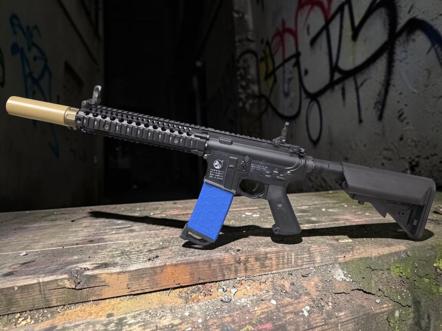 Custom Colt MK18 MOD1 Full Metal Airsoft AEG Rifle - Package - USEDⓈ