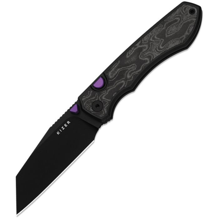 Wharning Button Linerlock Blk