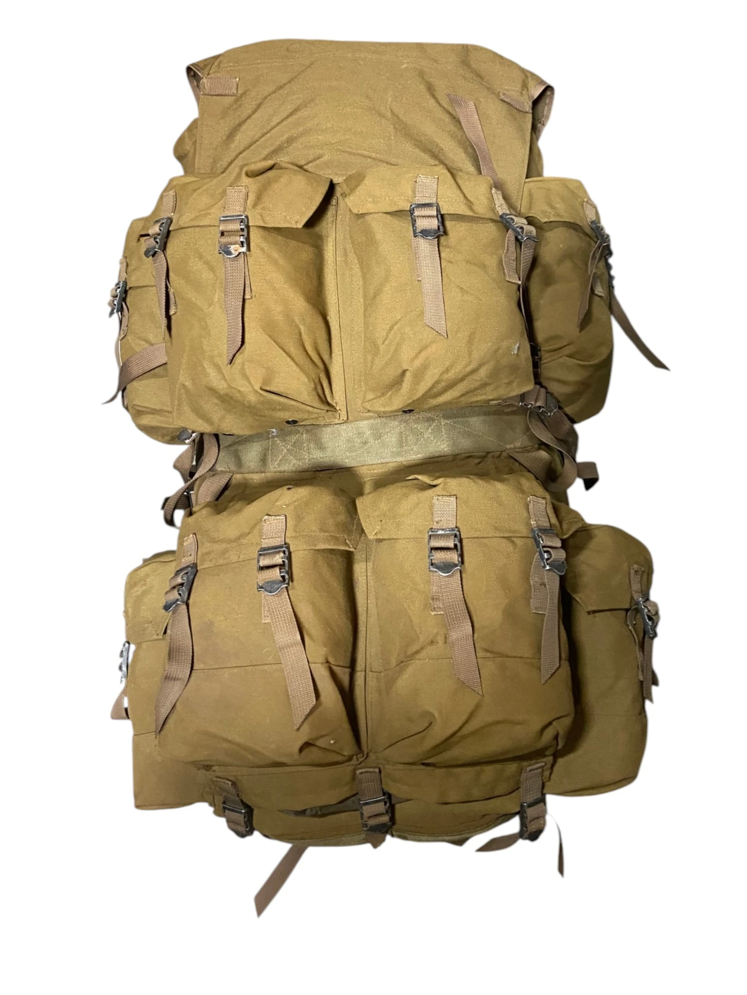 South African Defense Forces Bateleur 90' Airborne Nutria Brown Rucksack W/Carabiner