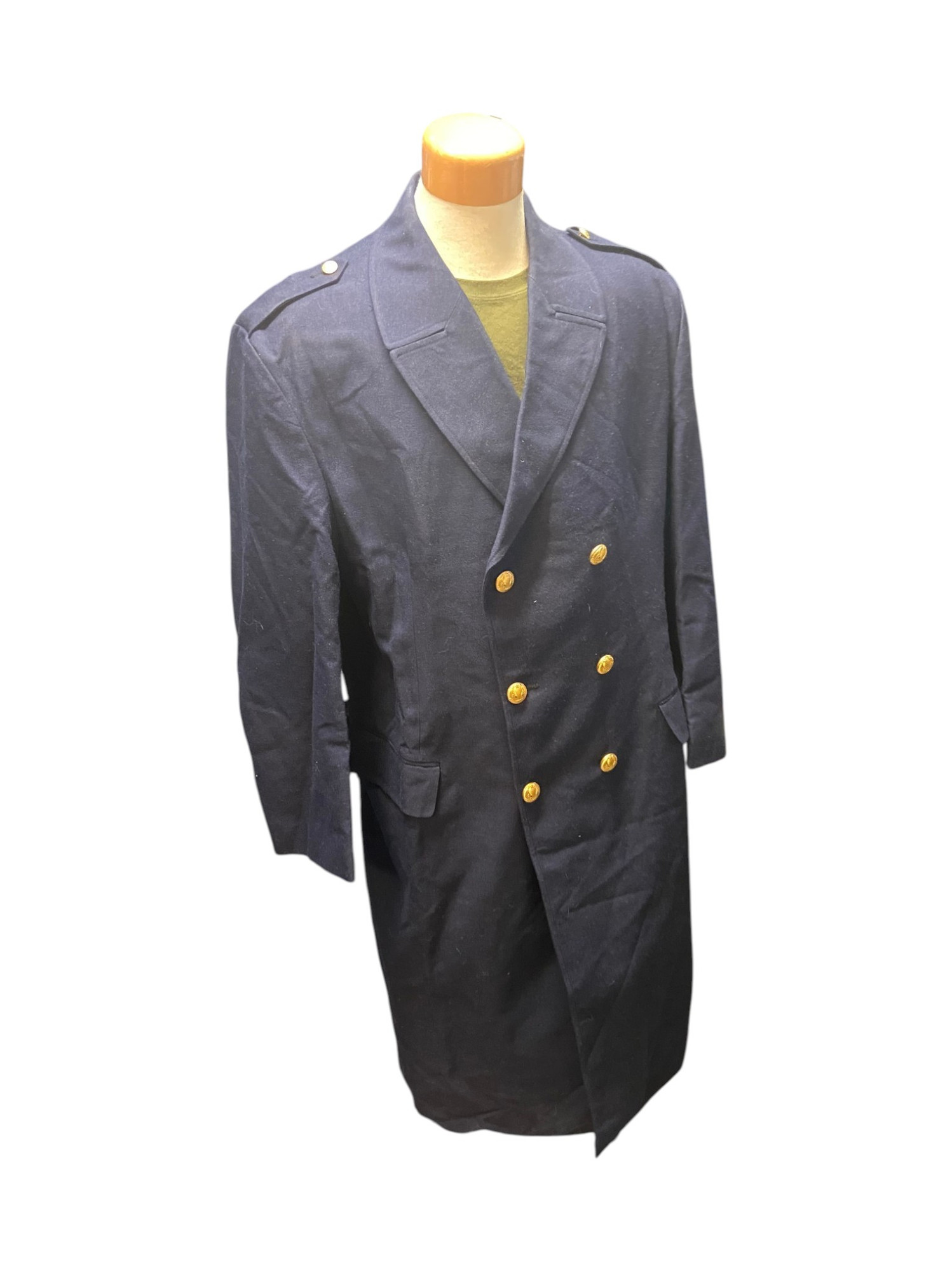 French Armed Forces Dark Blue Overcoat - Size 120L