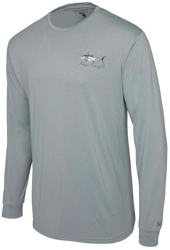 Pelagic Fishing Gear Aquatek Goione Marlin Fishing Shirt (Color: Graphite )