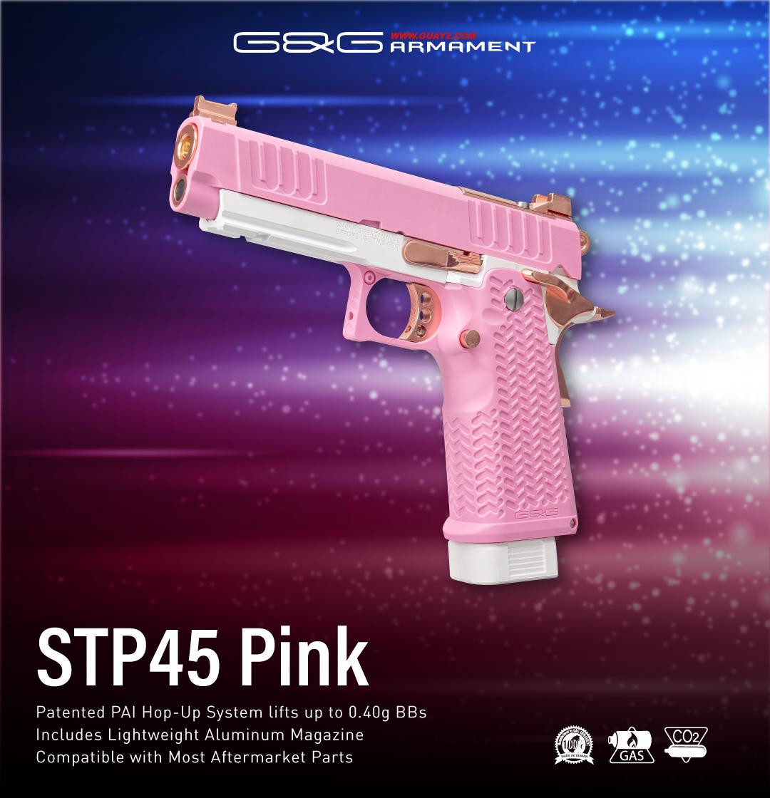 G&G Hicapa STP45 Pink Gas Blowback Airsoft Pistol