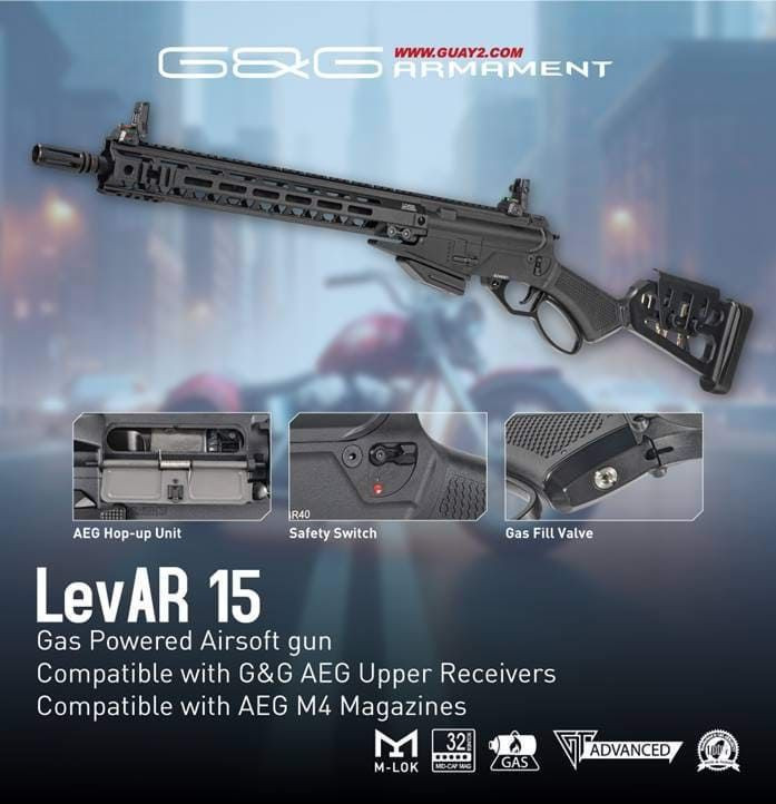 G&G Levar 15 Inch Gas Powered Lever Action Rifle