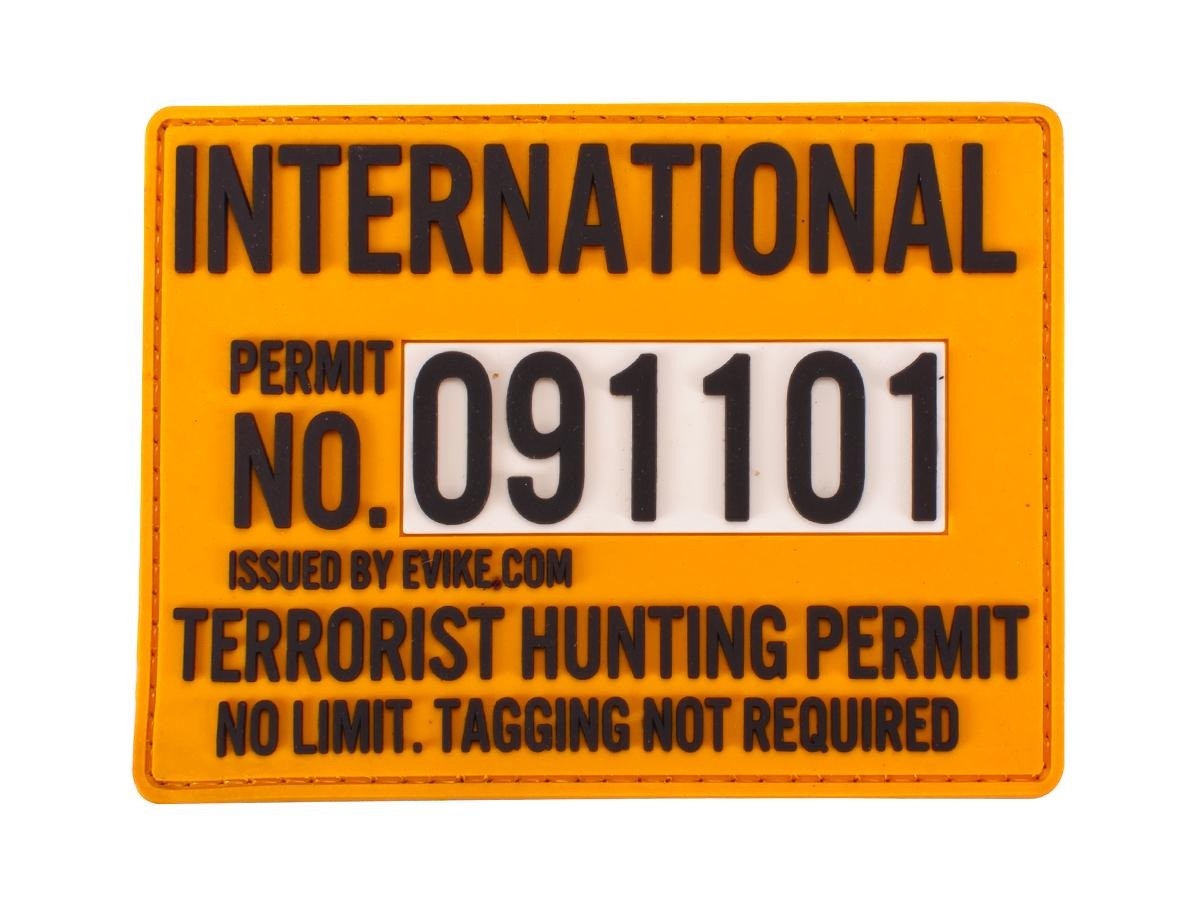"Hunting Permit" PVC Hook and Loop Patch