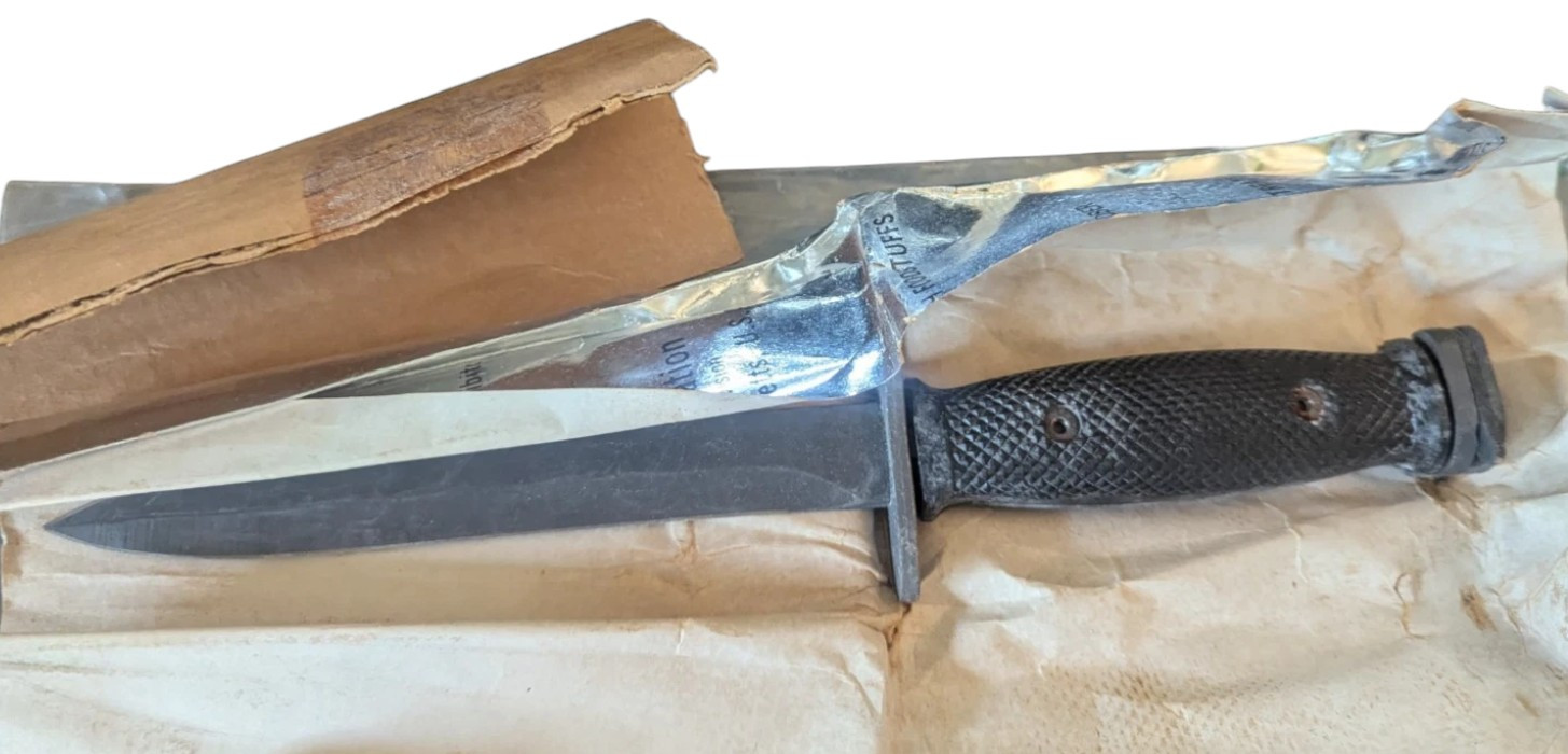 U.S. Armed Forces Imperial M7 Bayonet W/Box & Packaging - No Scabbard - Dated 1983