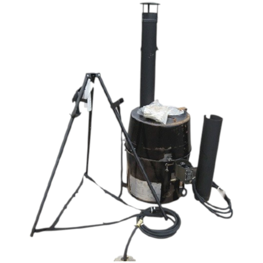 U.S. Armed Forces Hunter Space Heater/Stove Large (H-45) Type 2 w/ Tripod & Stove Pipe