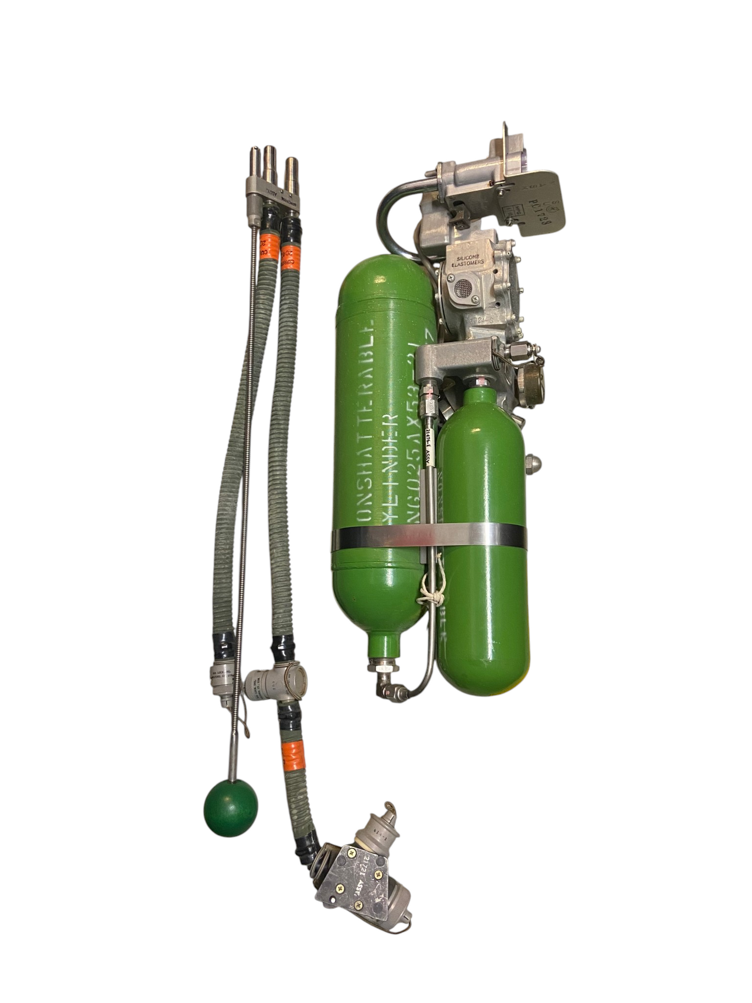 U.S.A.F. Ejection Seat Survival Oxygen System CRK-27/P29S-1 Tank & Hose Assembly