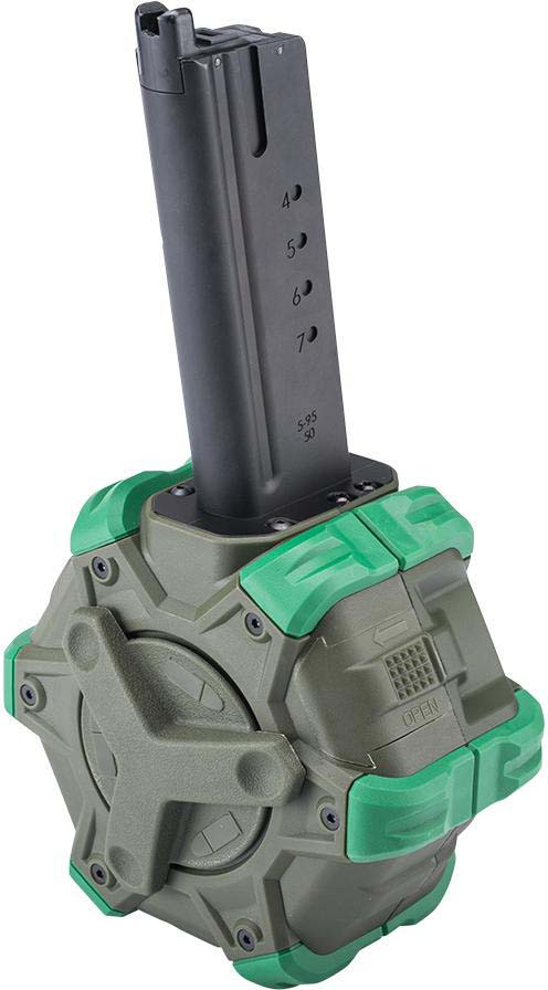 WE-TECH 350 Round Drum Magazine for Gas Blowback Desert Eagle Airsoft Pistols