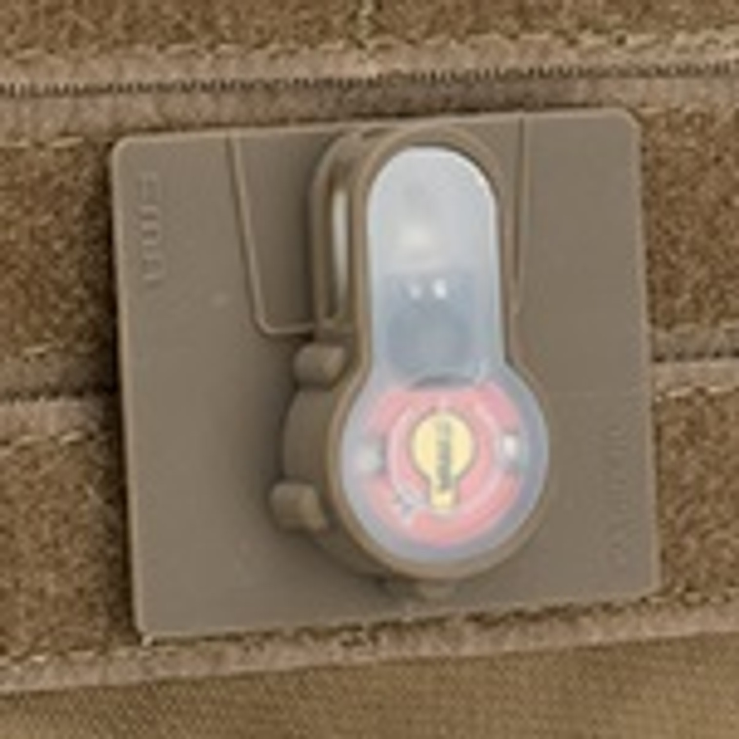 Avengers Tactical IFF LED Light Patch - Red Strobe/Dark Earth Case