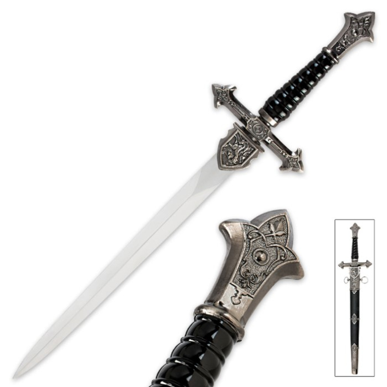 Medieval Ornamental Knight Sword w/Sheath