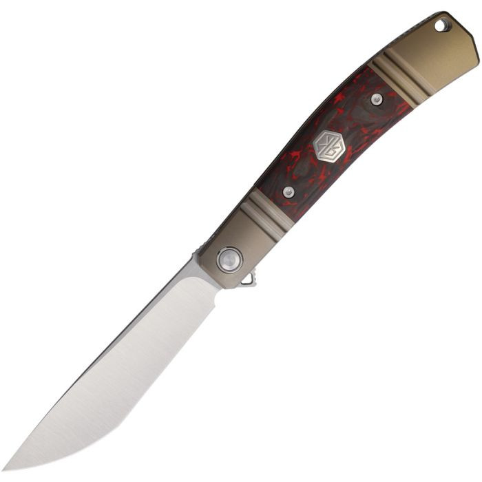 Framelock Bronze Red CF