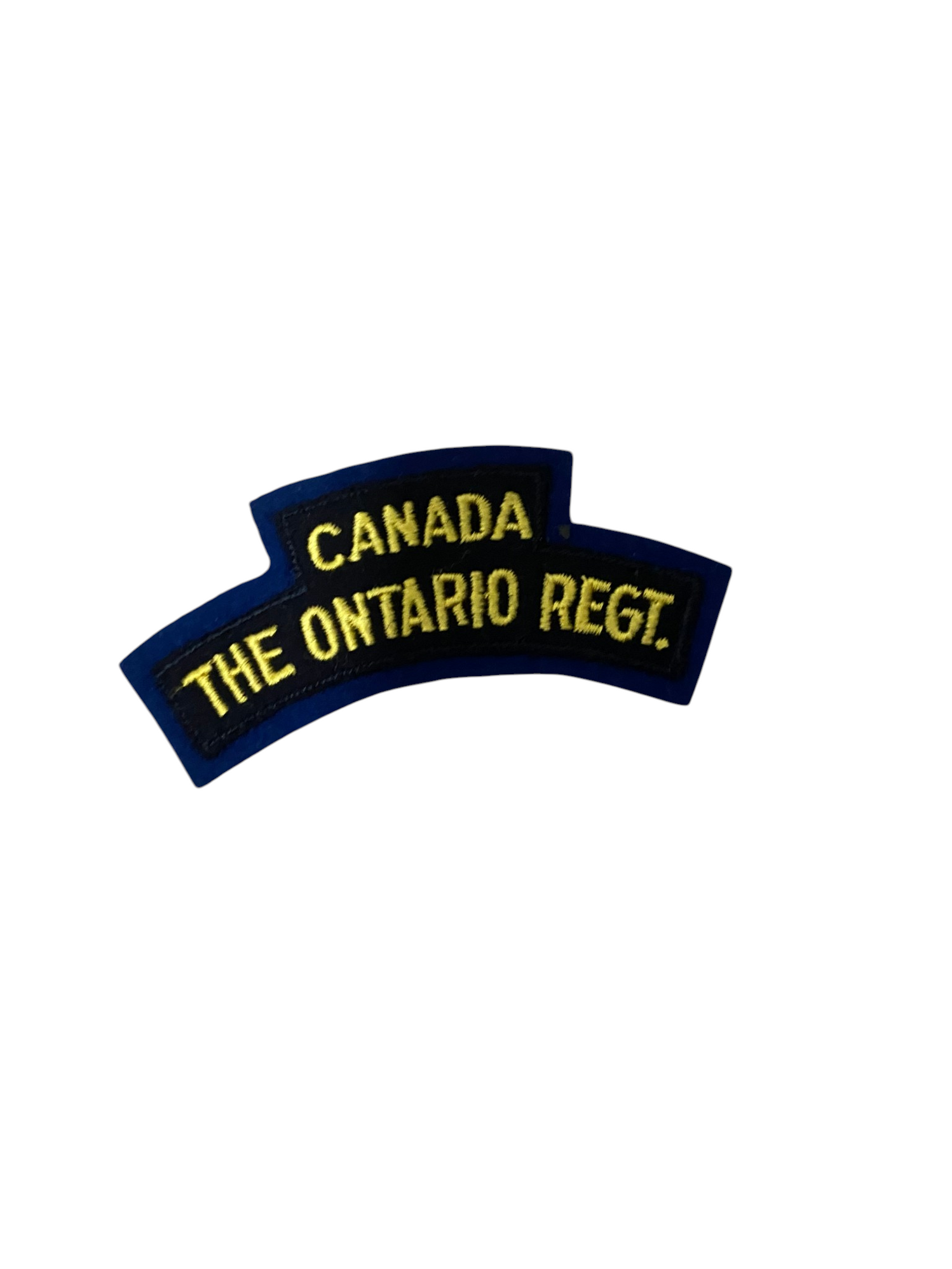 Royal Canadian Ontario Regiment Shoulder Tittle - Singular