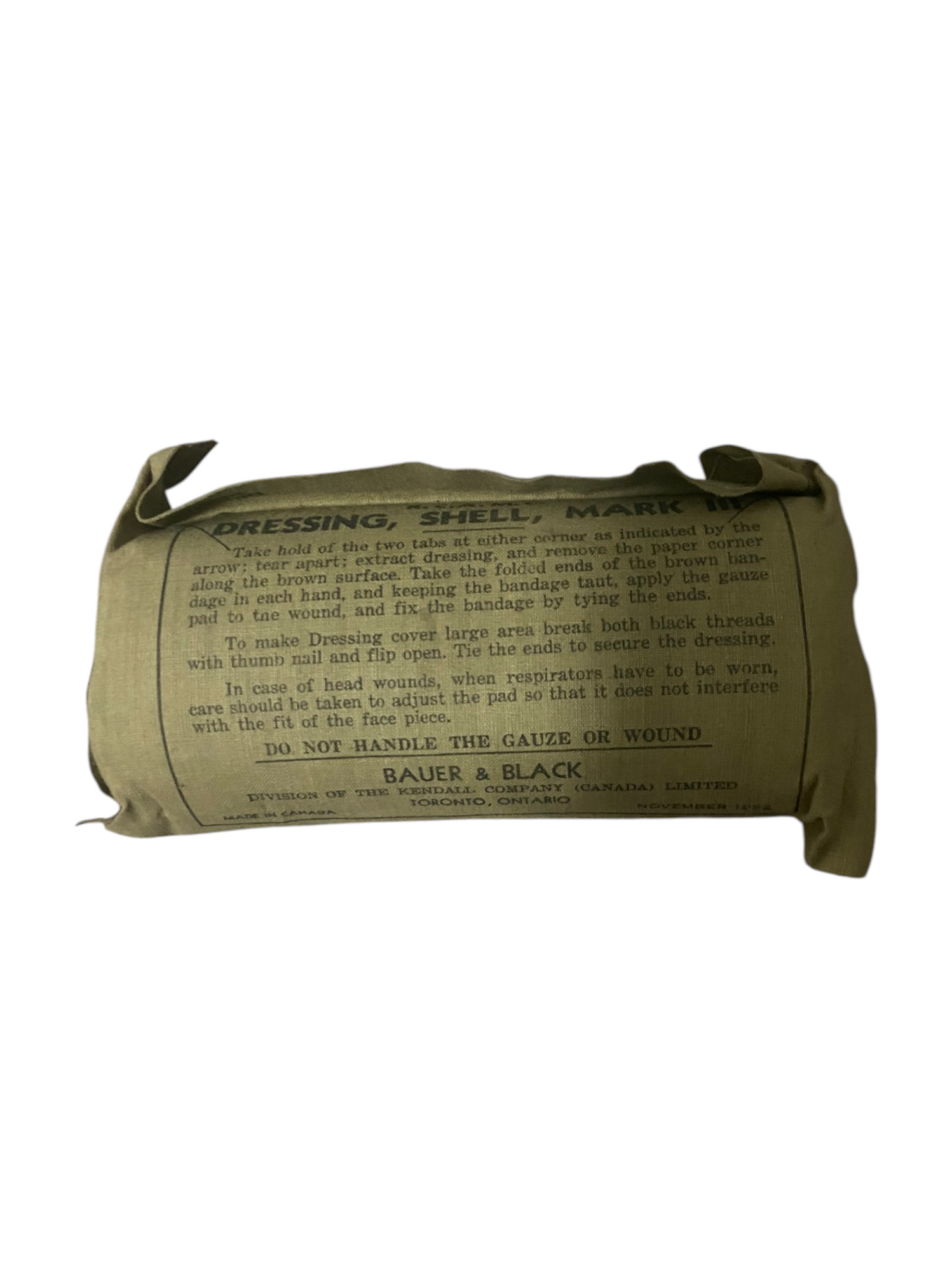 Canadian Army Korean War Period  MK-III Dressing Shell - Dated 1952