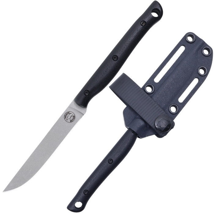 White River Exodus 3 Fixed Blade Knife Magnacut - Micarta Black Canvas