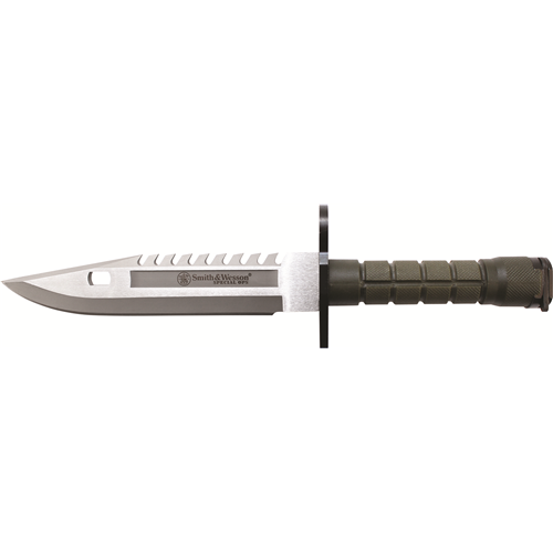 8 In Special Ops M-9 Bayonet Special Force Knife/green Polymer Scabbard