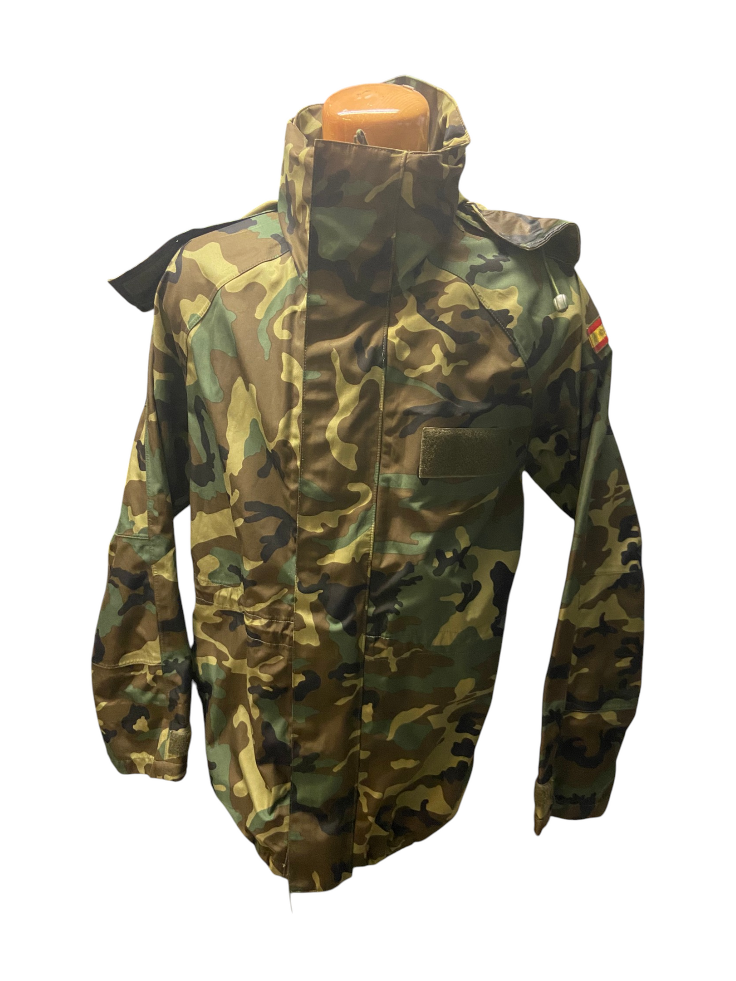 Spanish Armed Forces Woodland Gore-Tex Temperate Weather Jacket - Medium Long