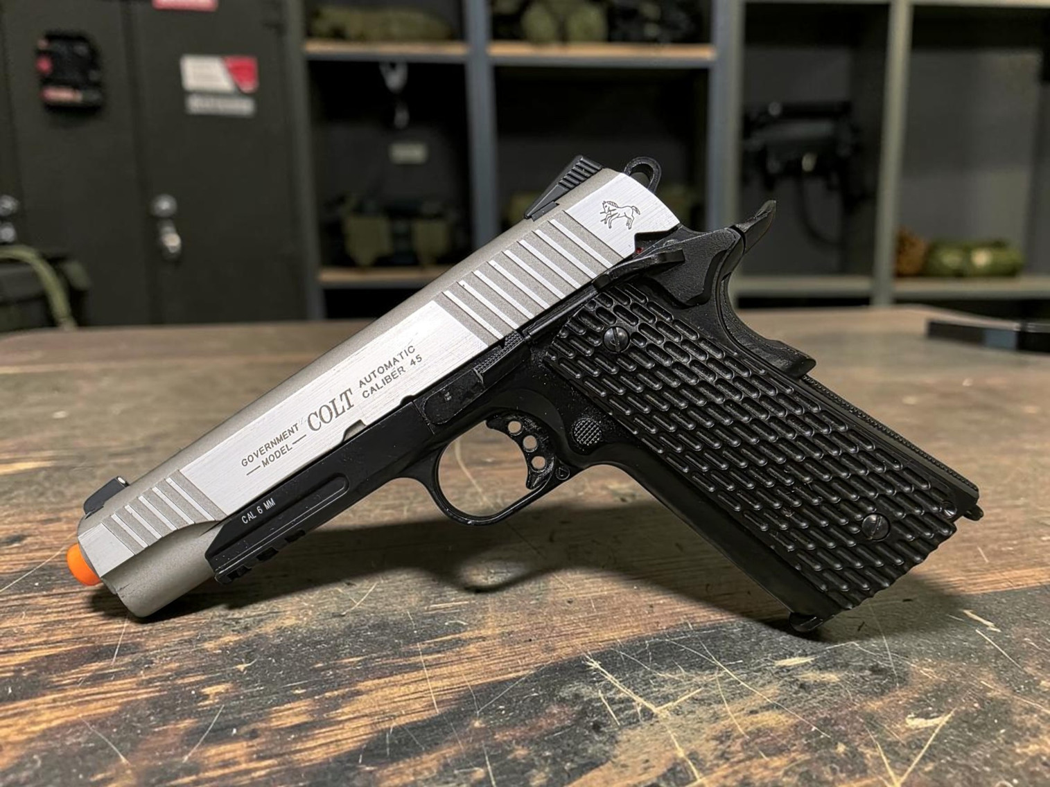 KWC Colt 1911 Tactical CO2-Powered Airsoft Gas Blowback Pistol - USEDⓈ