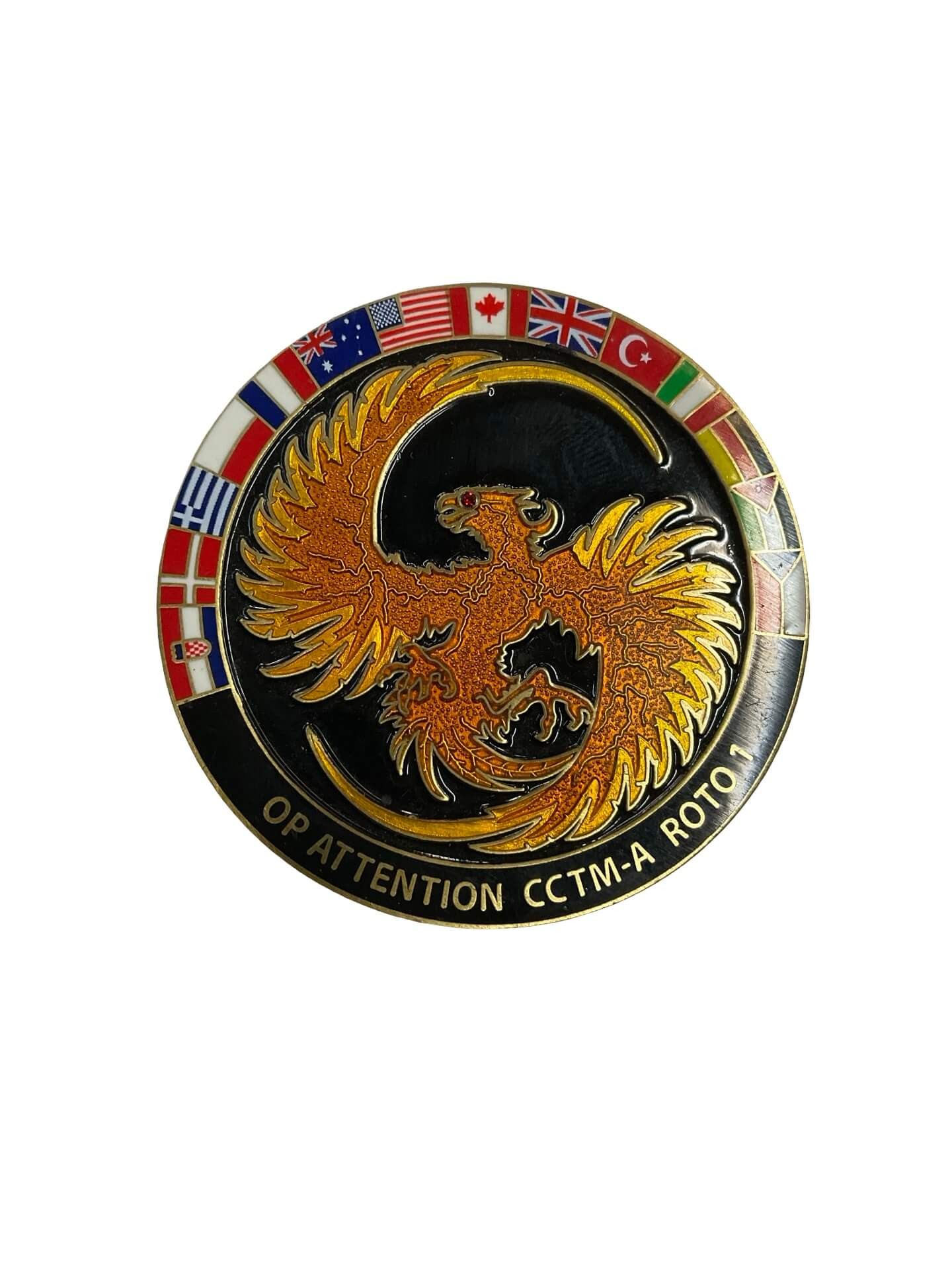 Canadian Afghanistan Op Attention CCTM-A Roto 1 Challenge Coin