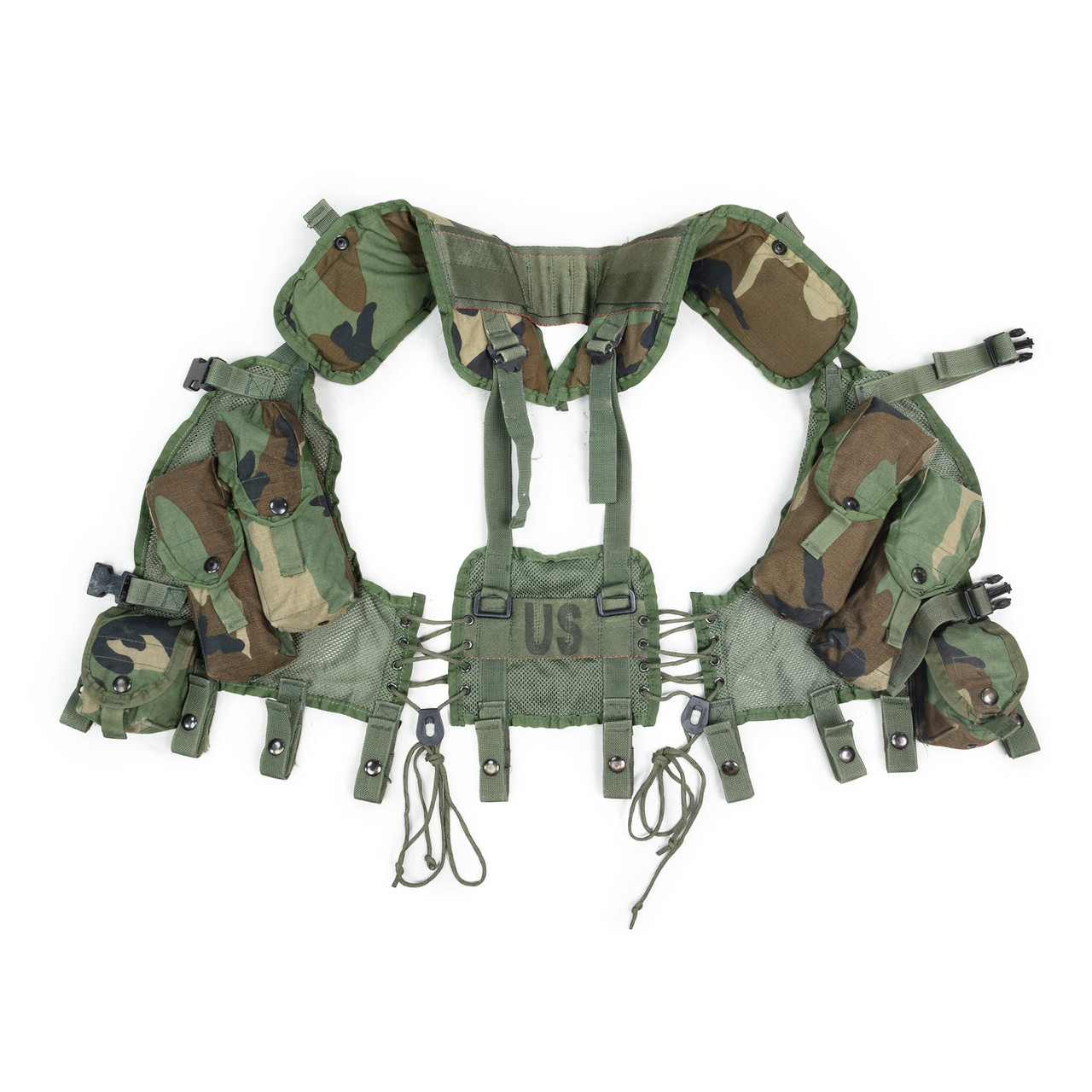 U.S. Armed Forces Enhanced Load Bearing Vest - Woodland Camo