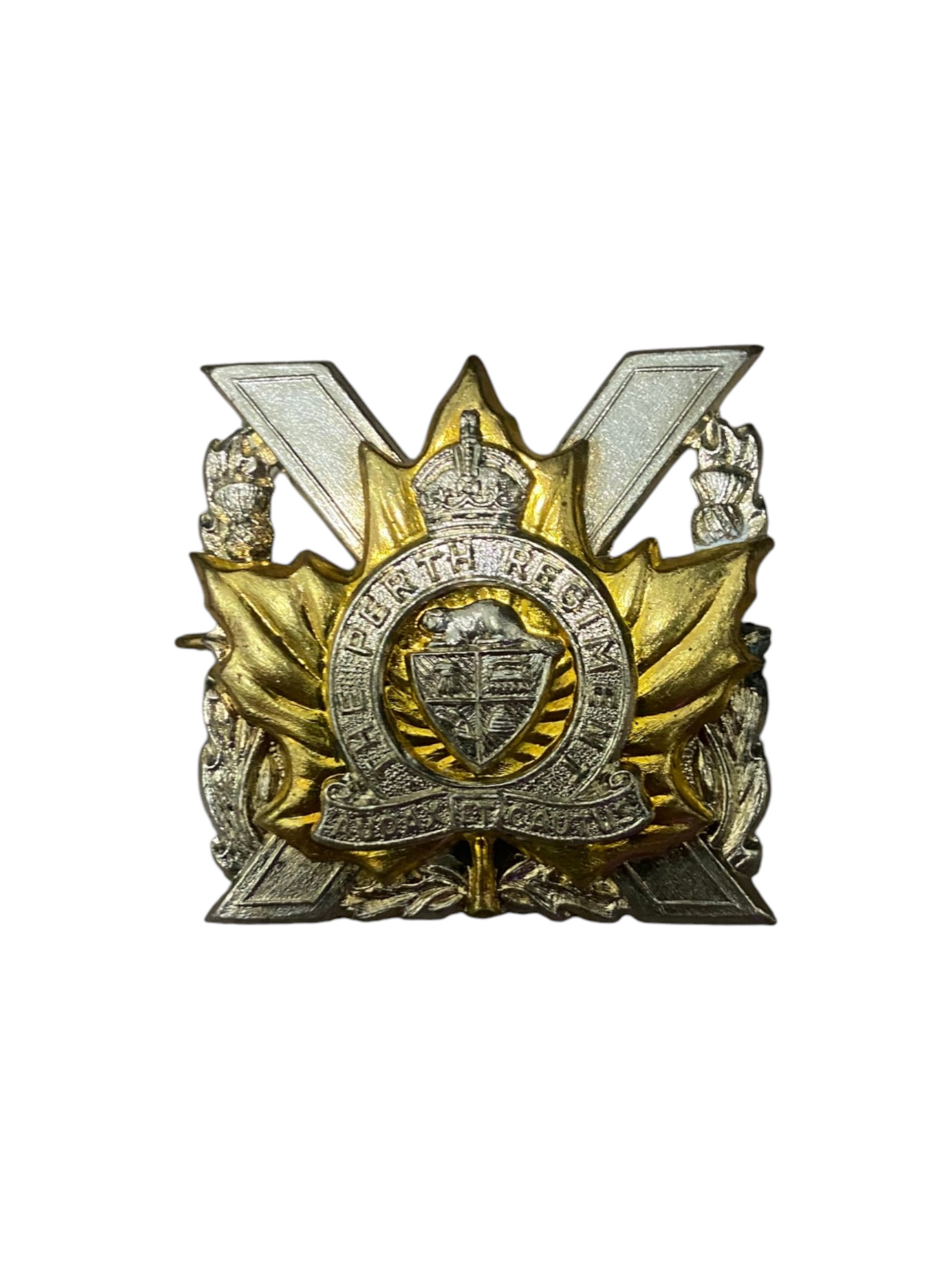 Perth Regiment Of Canada Kings Crown Cap Badge
