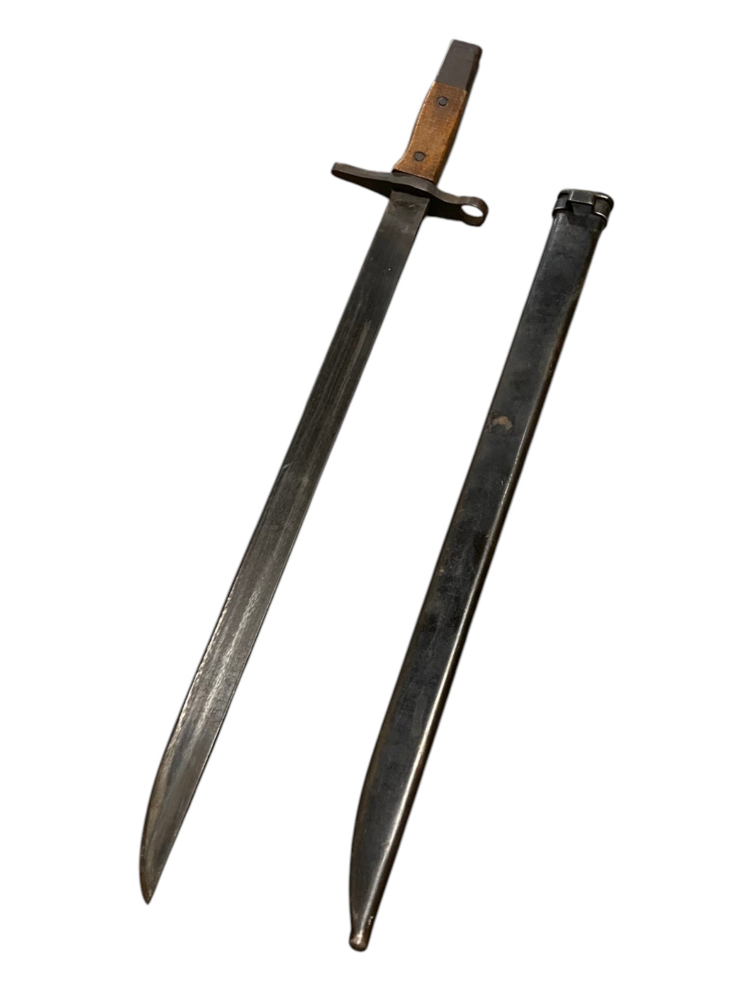 WW2 Imperial Japanese Army Late War Last Ditch Type 30 Arisaka Bayonet & Scabbard