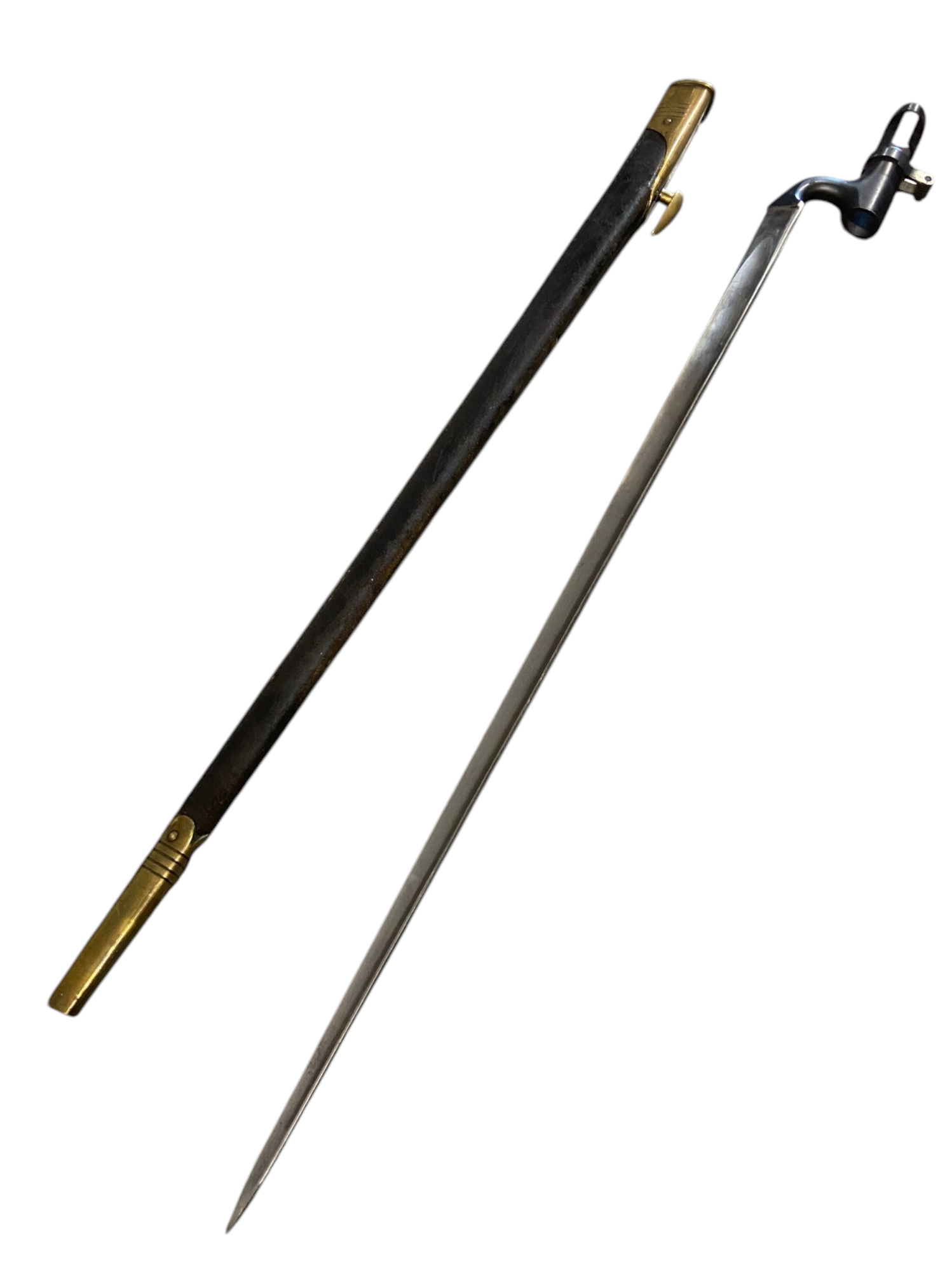 British Pattern 1876 Henry Martini Bayonet & Scabbard  - Dated - 1887