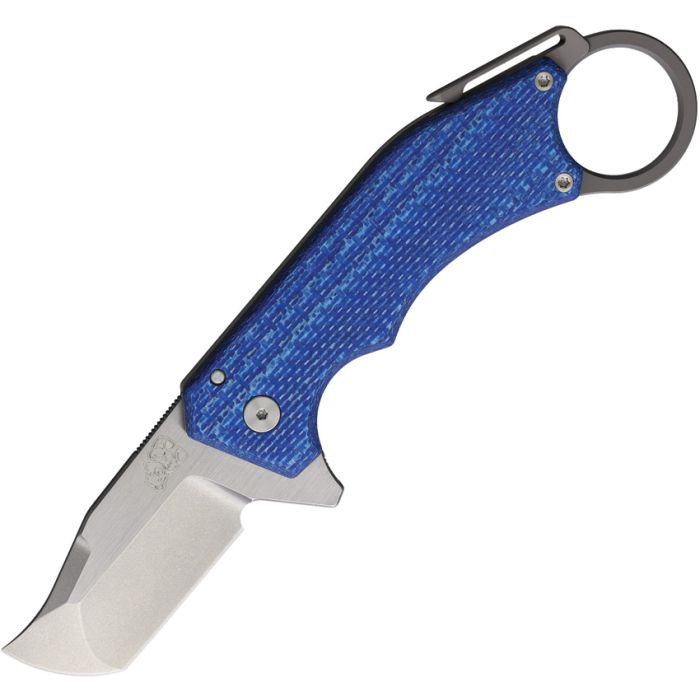Ringed Rhino Framelock Blue CF