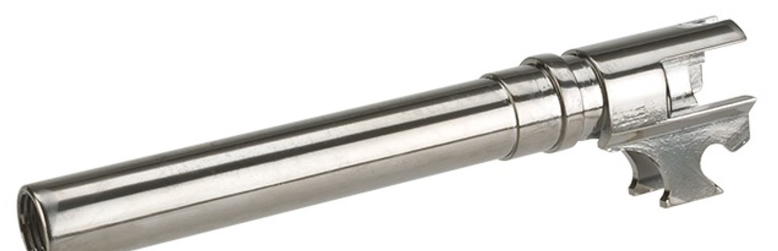 WE "Hi-Power" Gas Pistol Part #38 Outer Barrel - Silver