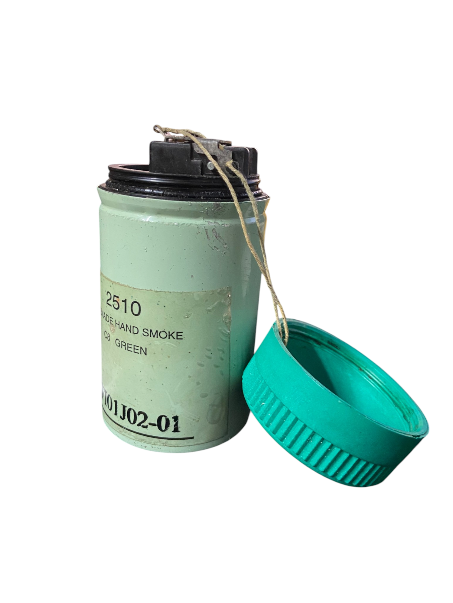 Canadian Armed Forces Inert C8 Green Smoke Grenade W/Cap