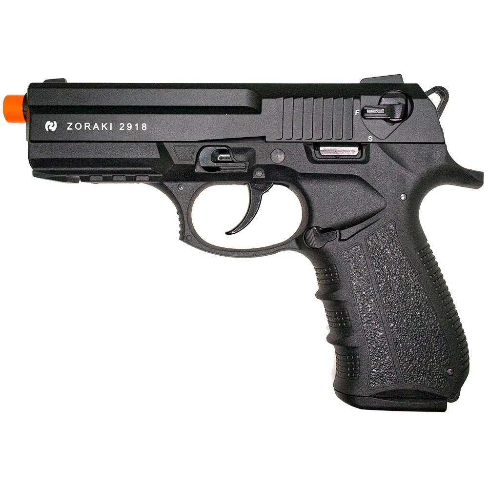 Zoraki Model 2918 Semi-Automatic Front Firing Blank Pistol Satin 9mm PAK