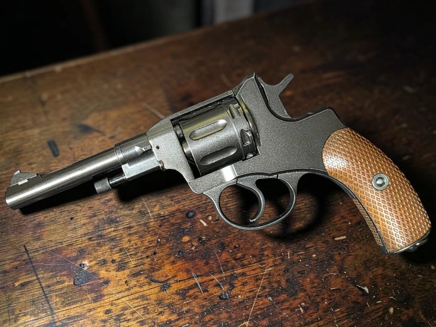 WinGun Nagant Full Metal High Power M1895 Airsoft CO2 Revolver - USEDⓈ
