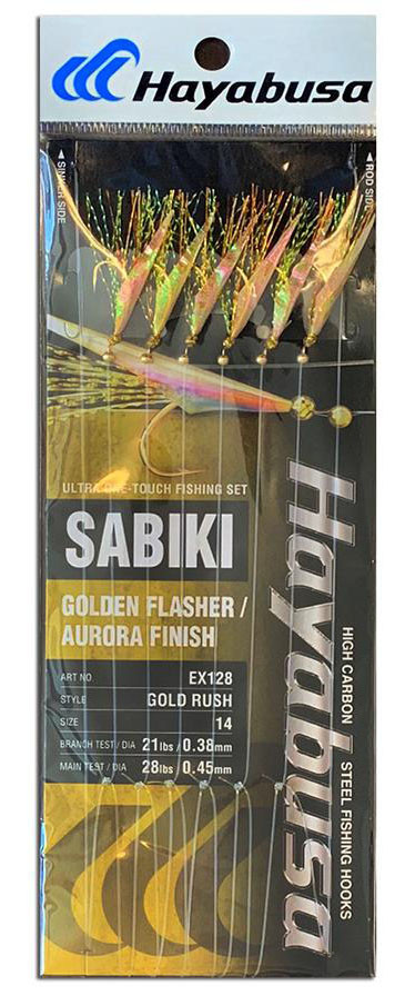 Hayabusa Fishing Golden Flasher 6-Hook Sabiki Rig