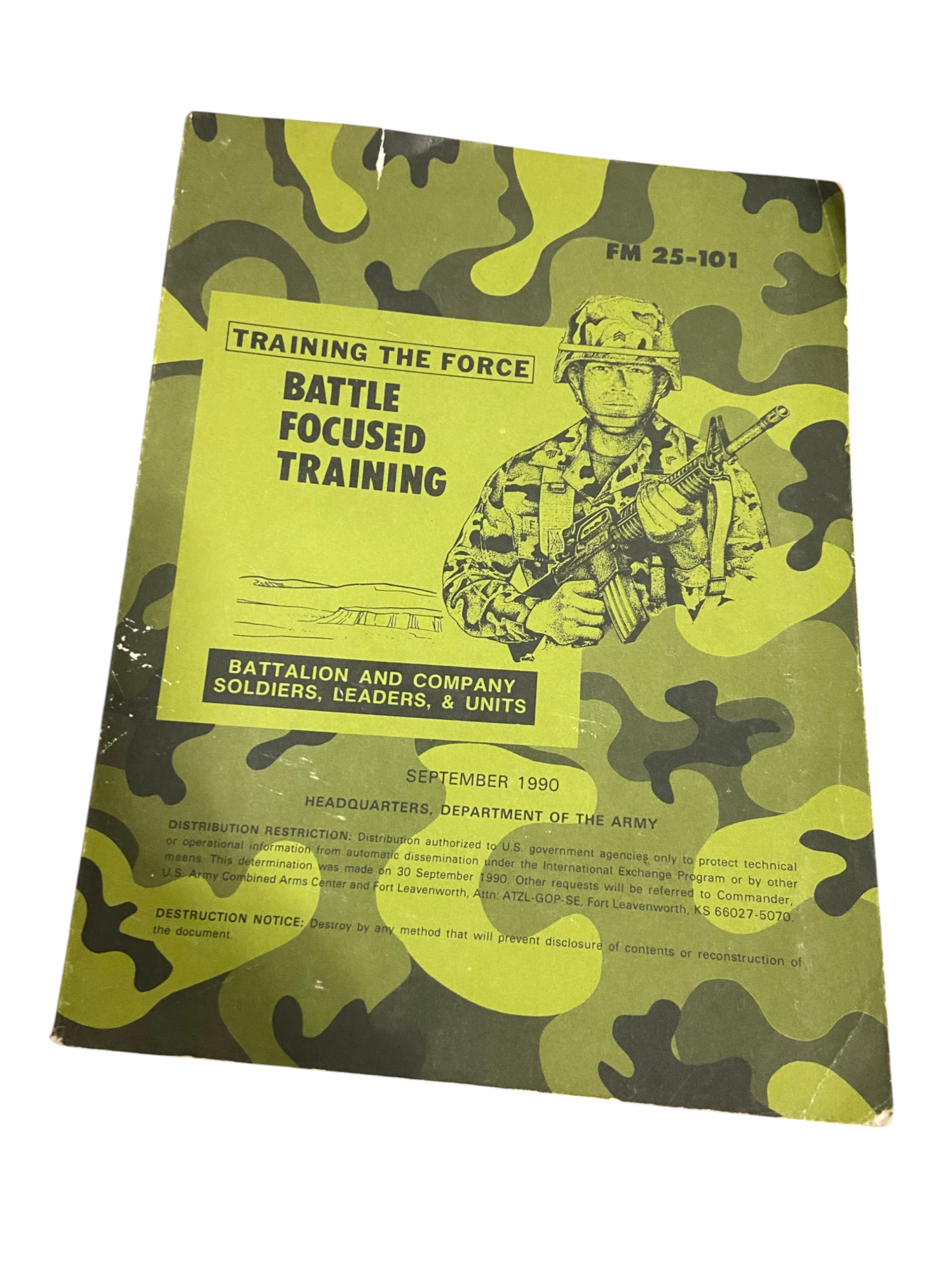 U.S. Armed Forces Battle Focus Training Manual - Dated 1990