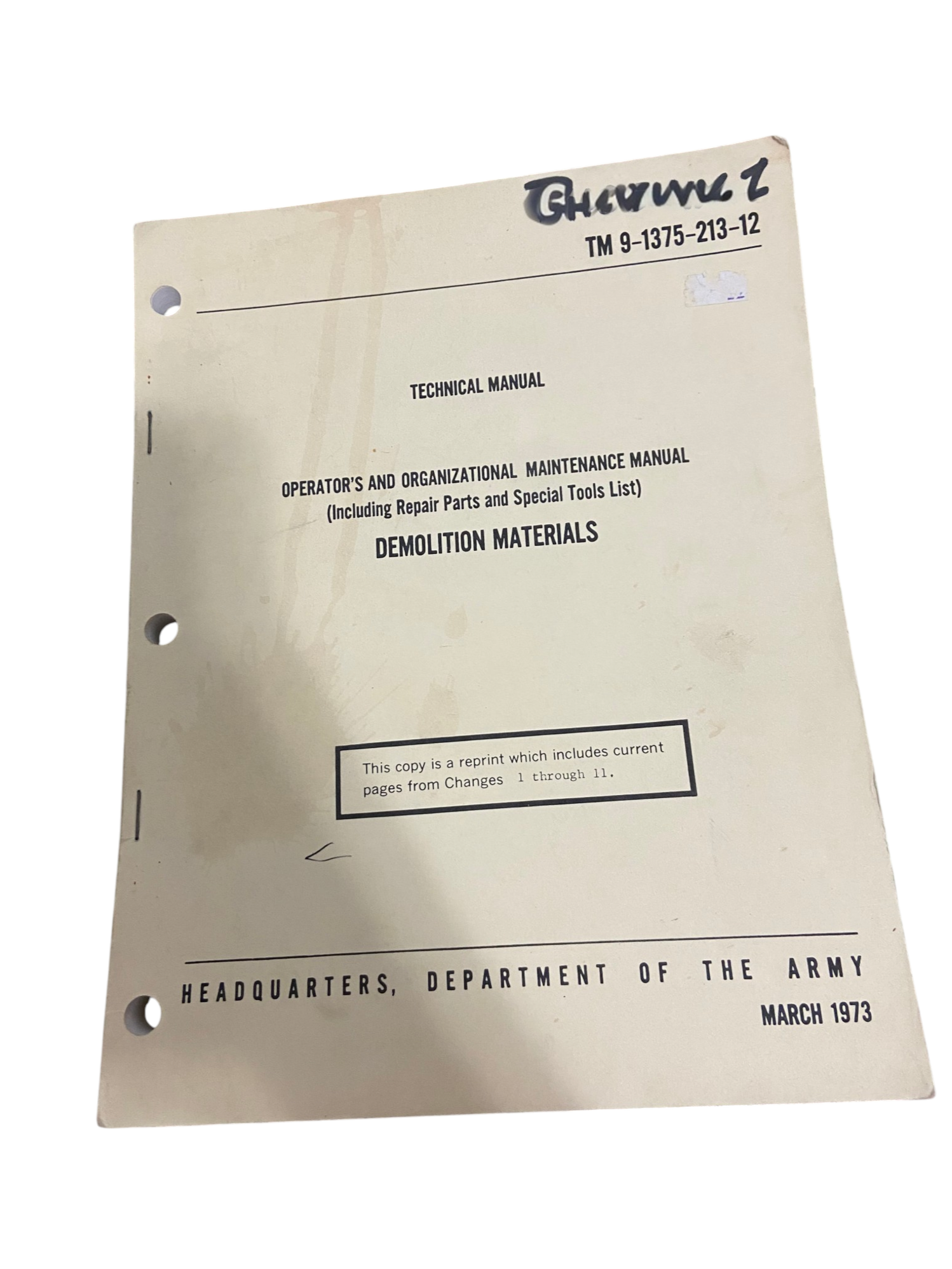 U.S. Armed Forces Demolition Materials Technical Manual