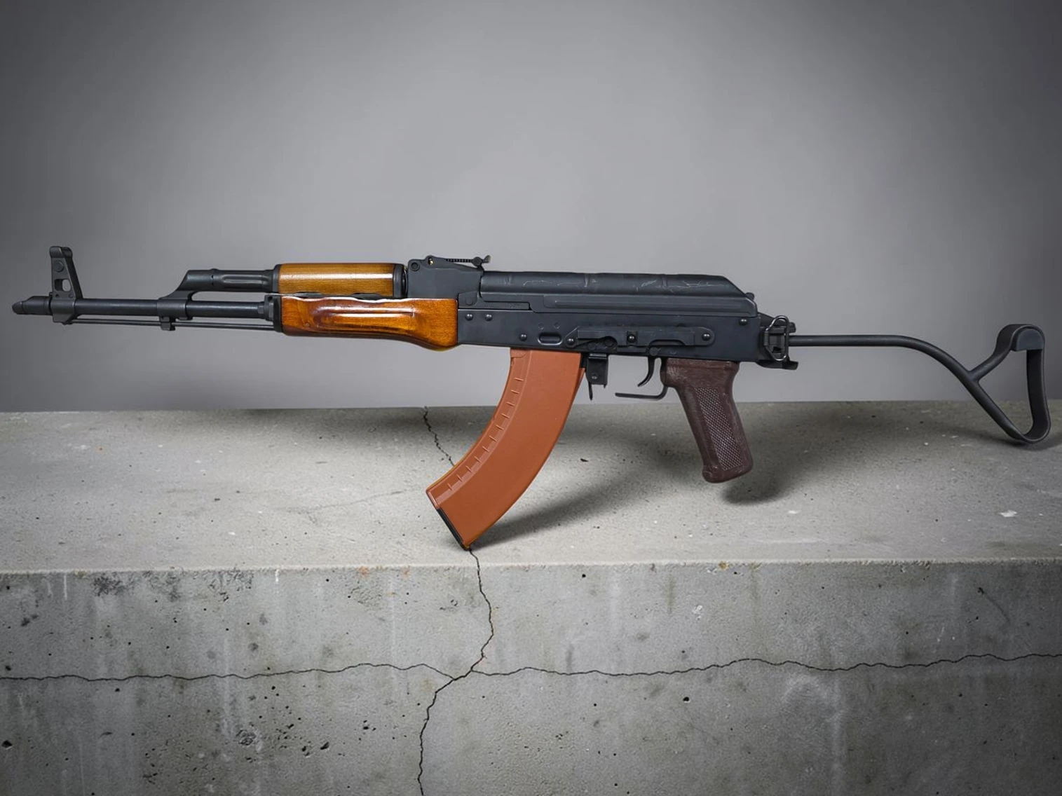 LCT AK-47 Airsoft AEG Rifle w/ Side Folding Wire Stock - Full Auto ONLY - USEDⓈ