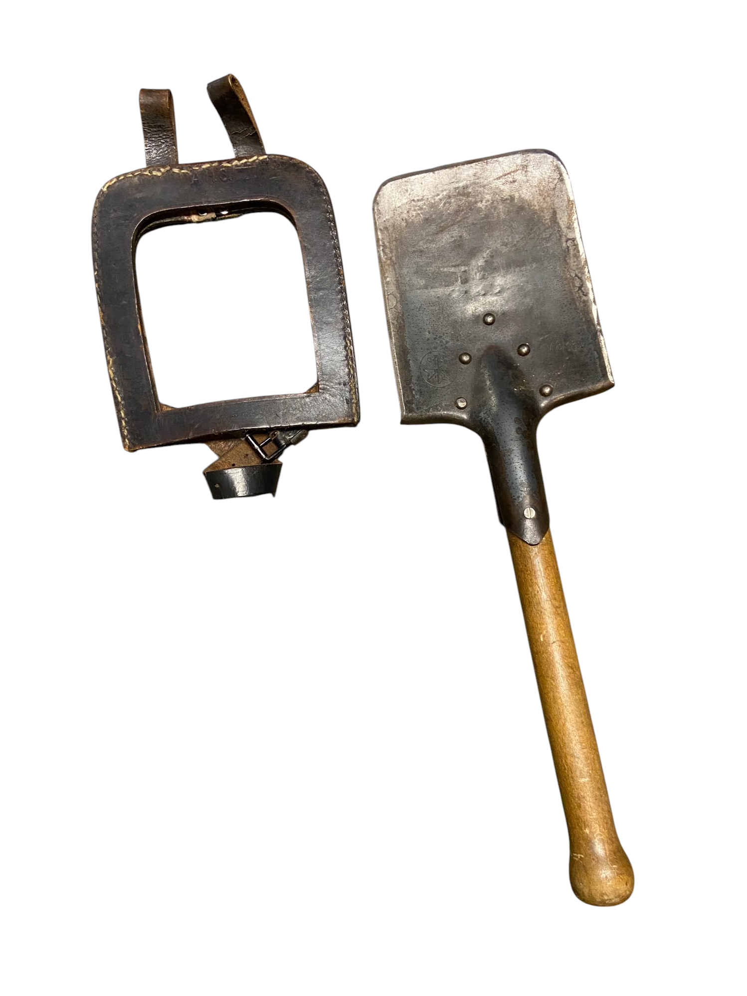 Interwar Period German Youth DJ Outdoor M8/16B Stamped Spade Shovel W/ Shovel Carrier