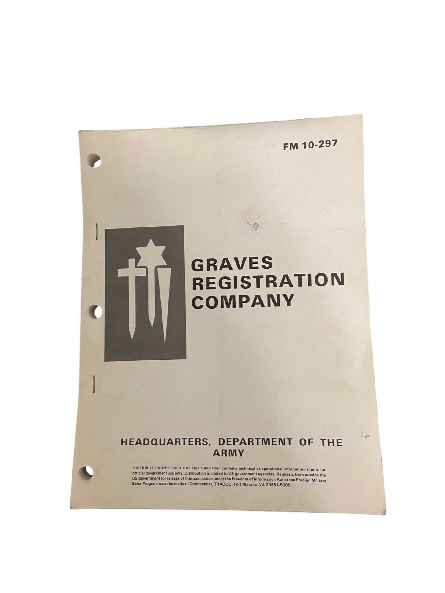 U.S. Department Of The Army Graves Registration Company Handbook