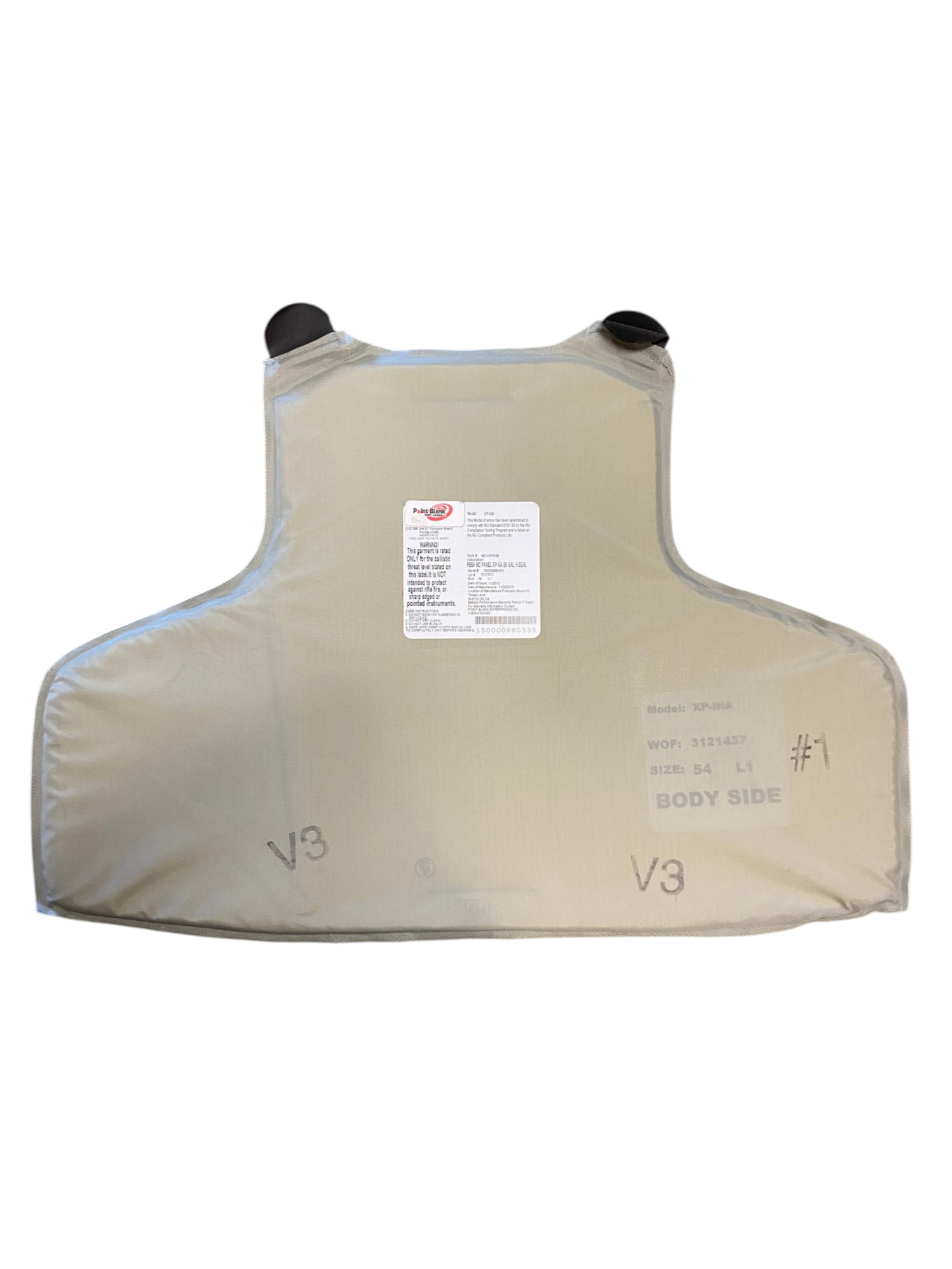 Point Blank Model XP-IIIA NIJ Level IIIA Ballistic Insert - Extra Large