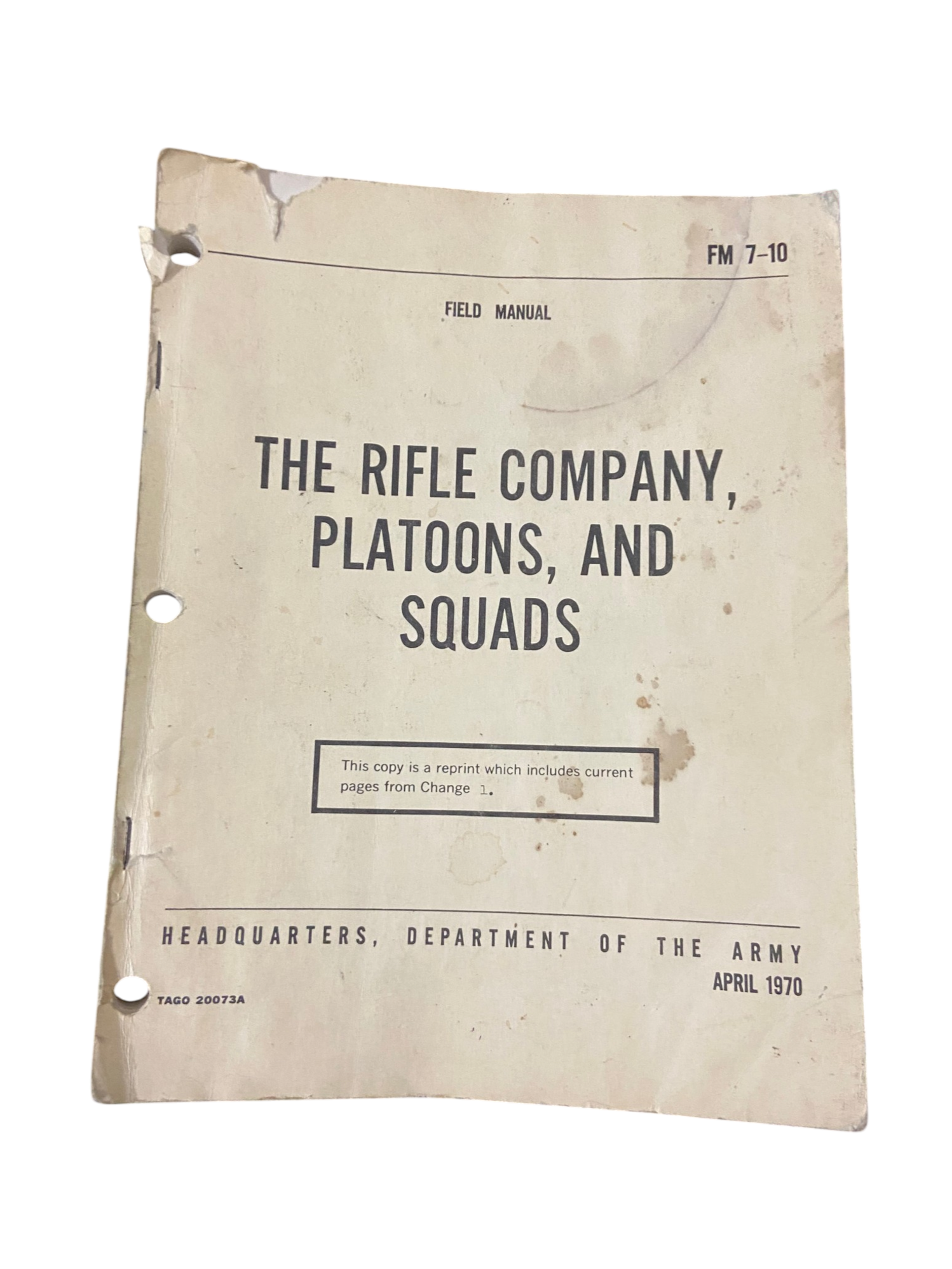 U.S. Armed Forces Rifle Company Platoons, Squads Field Manual