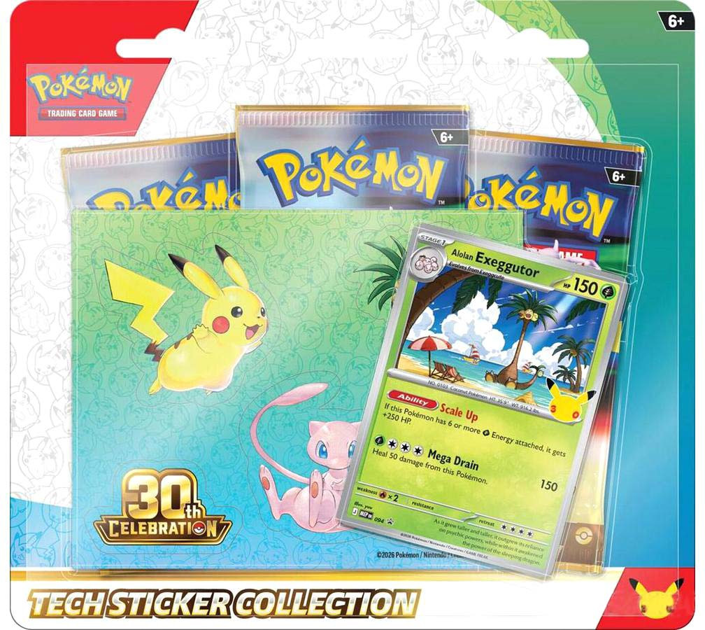 Pokemon 30th Celebration Tech Sticker Collection