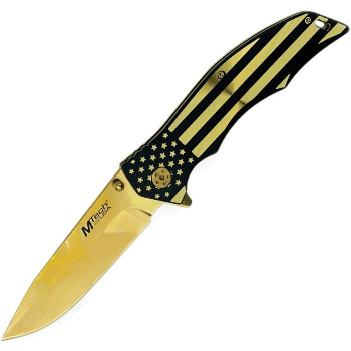 Flag Framelock Gold