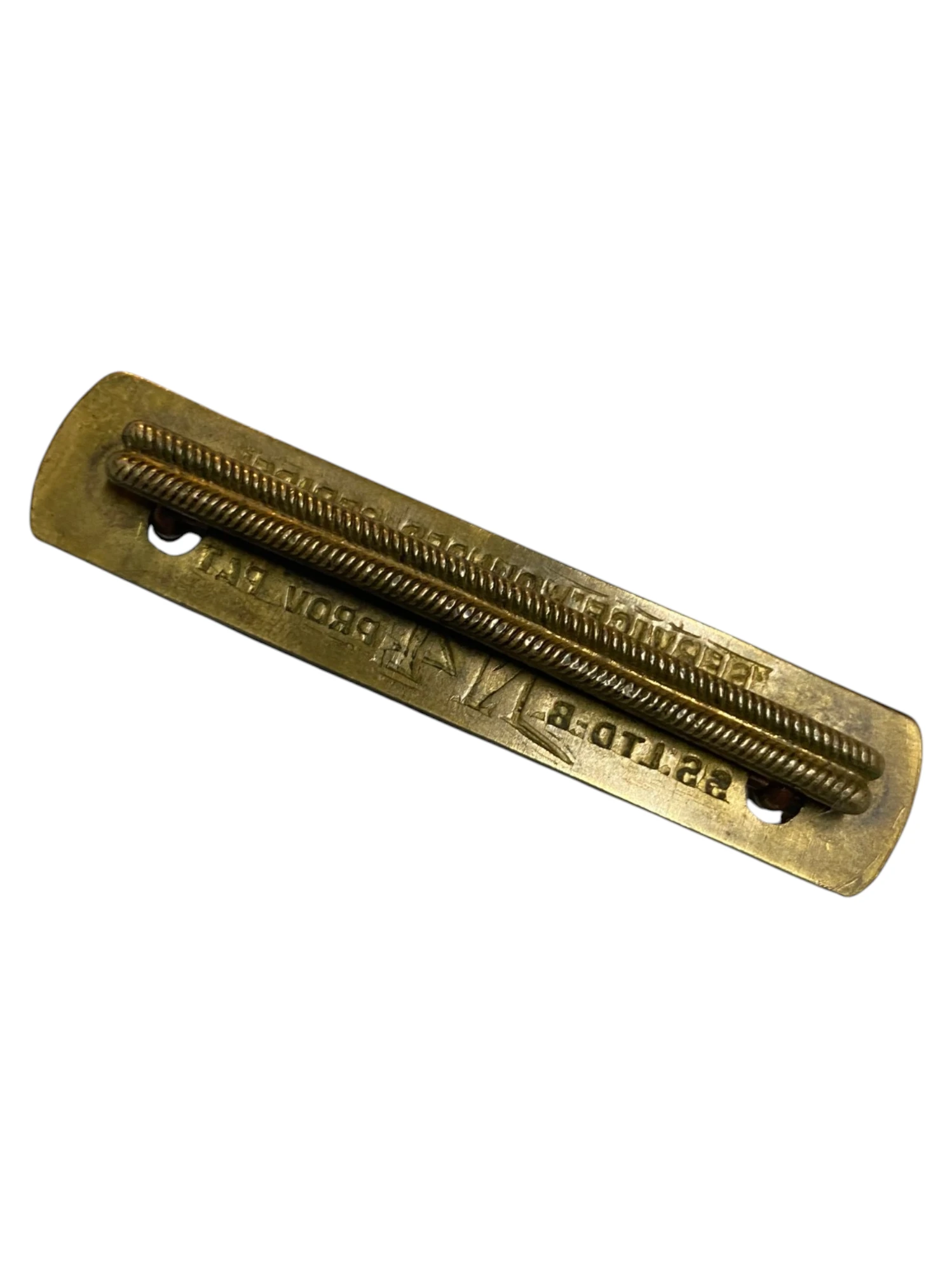 WW1 Australian/New Zealand Army Wounded Tag W/ Bar & Lug Pin