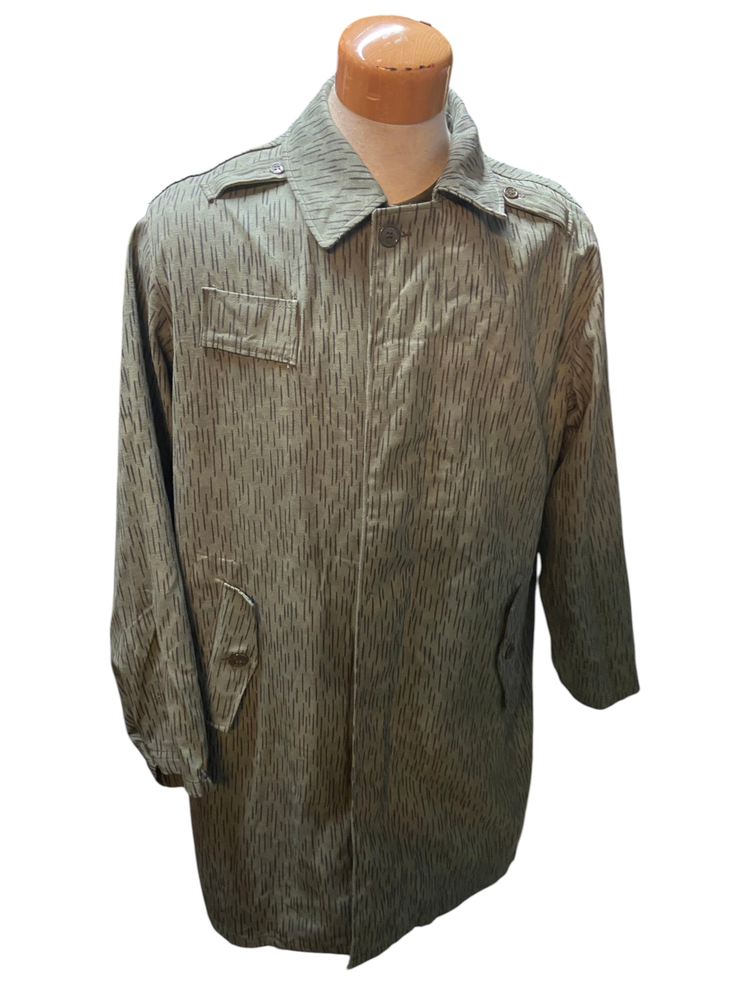 Czechoslovak People's Army M60 Rain Camouflage Pattern Parka W/O Liner - Size Medium Long