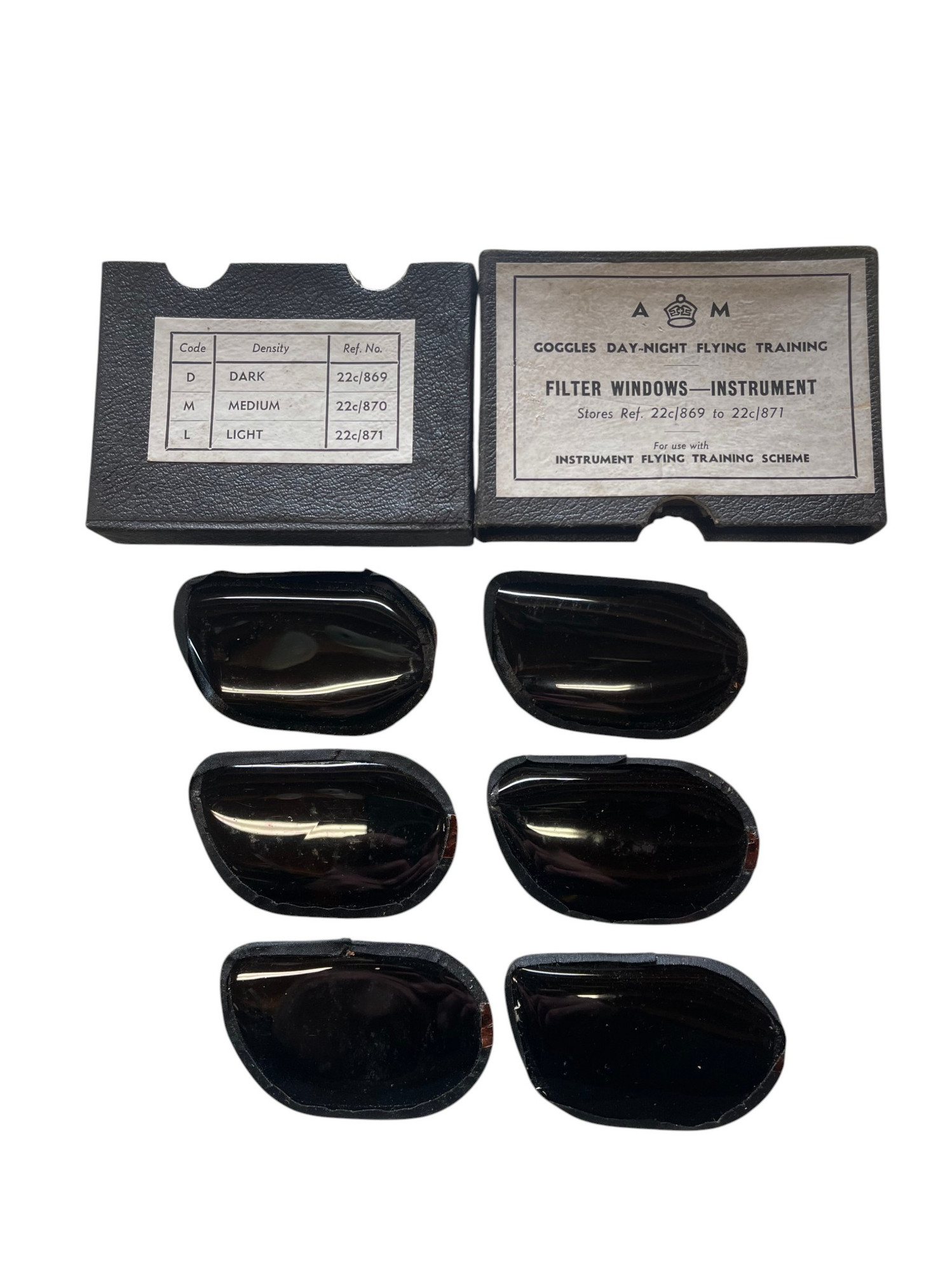 WW2 era Day-Night Flying Training goggle filters