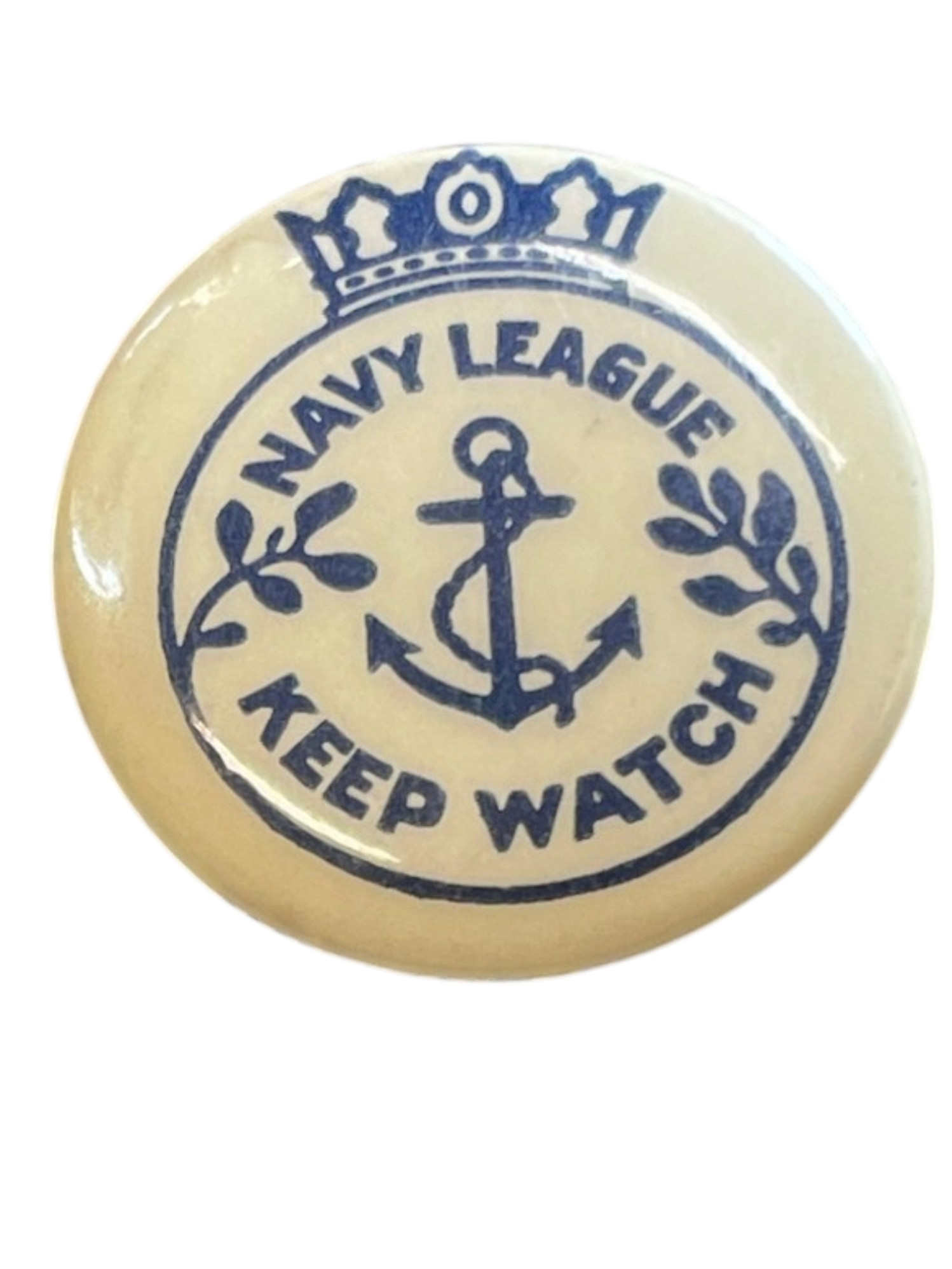 WW2 Era Navy League "Keep Watch" pinback