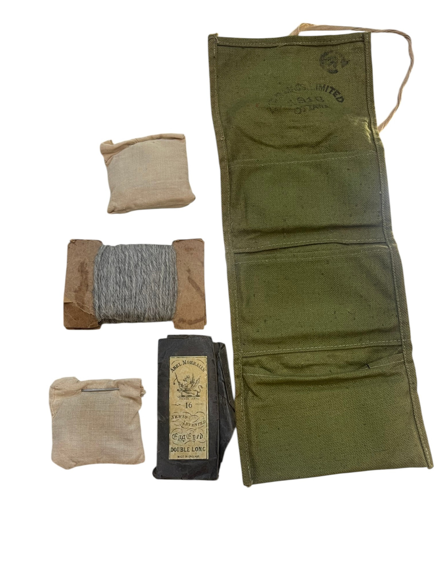 WW1 Canadian Sewing (House Wife) Kit with contents Dated 1918