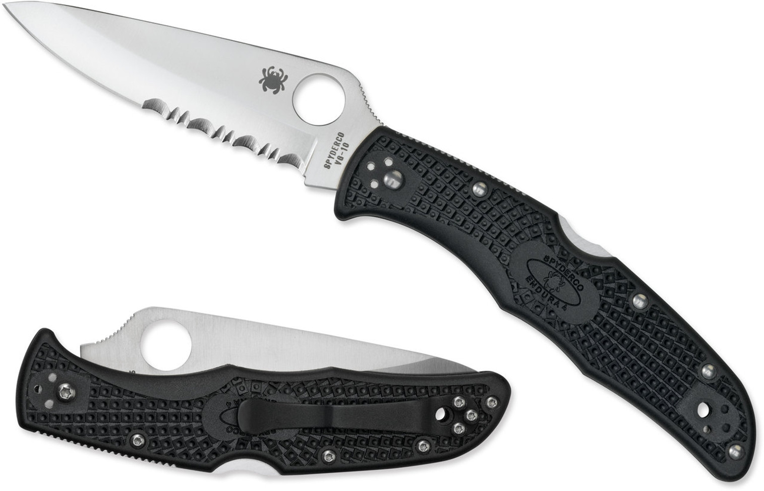 Spyderco C10PSBK Endura 4 FRN ComboEdge