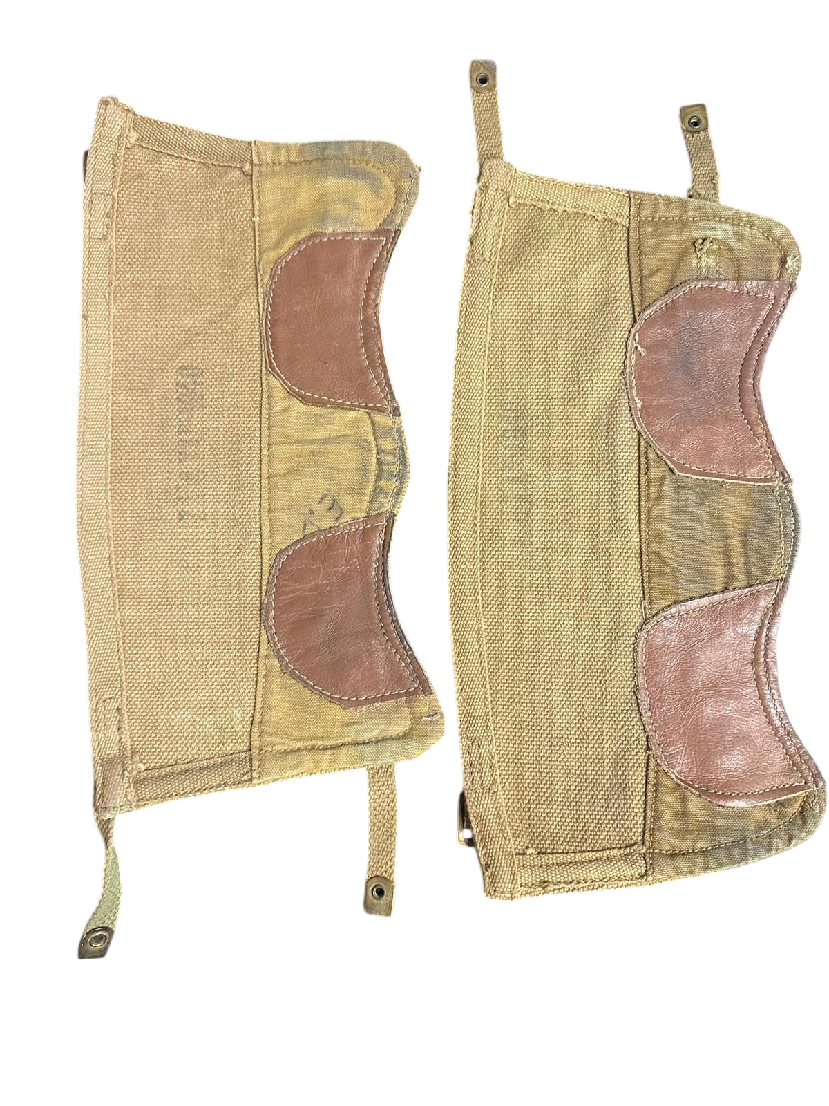 WW2 Canadian Canvas Gaiters Dated 1940