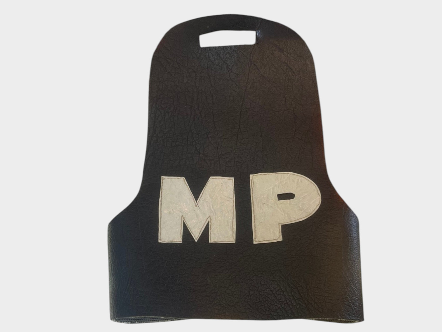 Black Leather MP Brassard armband